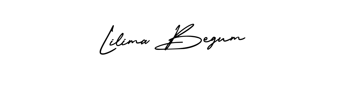 Make a beautiful signature design for name Lilima Begum. With this signature (AmerikaSignatureDemo-Regular) style, you can create a handwritten signature for free. Lilima Begum signature style 3 images and pictures png