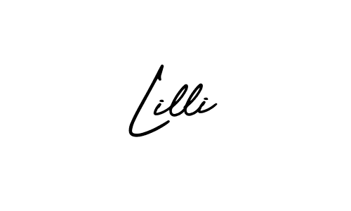 Use a signature maker to create a handwritten signature online. With this signature software, you can design (AmerikaSignatureDemo-Regular) your own signature for name Lilli. Lilli signature style 3 images and pictures png