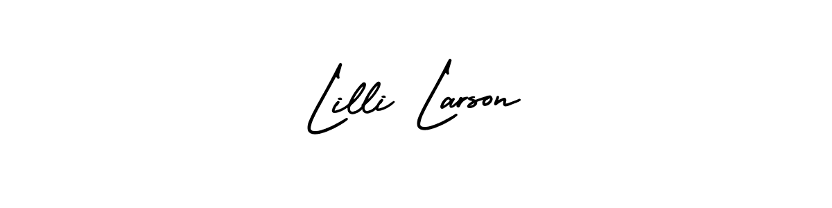 Create a beautiful signature design for name Lilli Larson. With this signature (AmerikaSignatureDemo-Regular) fonts, you can make a handwritten signature for free. Lilli Larson signature style 3 images and pictures png