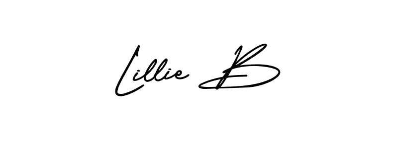 Use a signature maker to create a handwritten signature online. With this signature software, you can design (AmerikaSignatureDemo-Regular) your own signature for name Lillie B. Lillie B signature style 3 images and pictures png