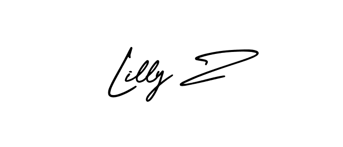 How to make Lilly Z name signature. Use AmerikaSignatureDemo-Regular style for creating short signs online. This is the latest handwritten sign. Lilly Z signature style 3 images and pictures png