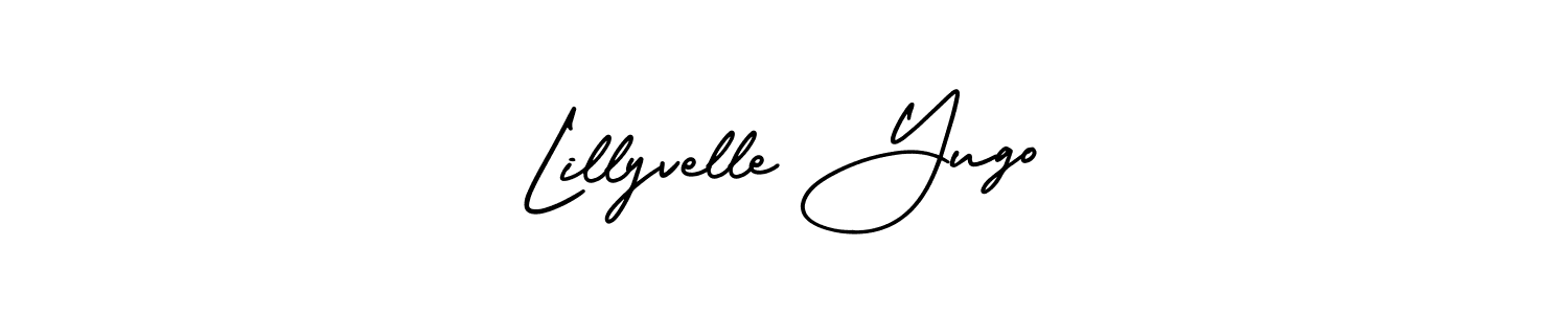 Also You can easily find your signature by using the search form. We will create Lillyvelle Yugo name handwritten signature images for you free of cost using AmerikaSignatureDemo-Regular sign style. Lillyvelle Yugo signature style 3 images and pictures png