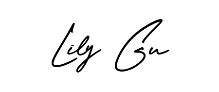 Create an unforgettable impression when signing with Lily Gu name styled in AmerikaSignatureDemo-Regular typography. 100% free online generator. Lily Gu signature style 3 images and pictures png