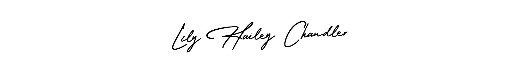 The best way (AmerikaSignatureDemo-Regular) to make a short signature is to pick only two or three words in your name. The name Lily Hailey Chandler include a total of six letters. For converting this name. Lily Hailey Chandler signature style 3 images and pictures png