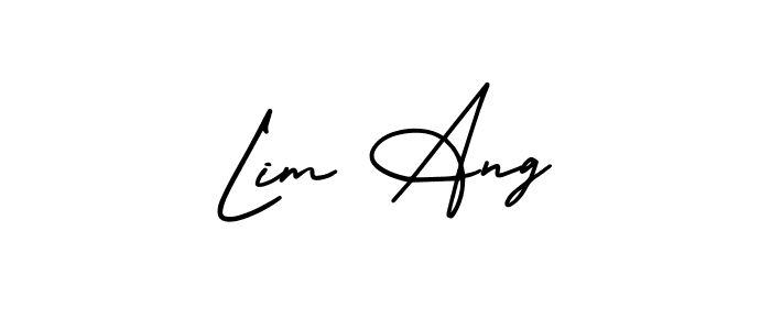 It looks lik you need a new signature style for name Lim Ang. Design unique handwritten (AmerikaSignatureDemo-Regular) signature with our free signature maker in just a few clicks. Lim Ang signature style 3 images and pictures png