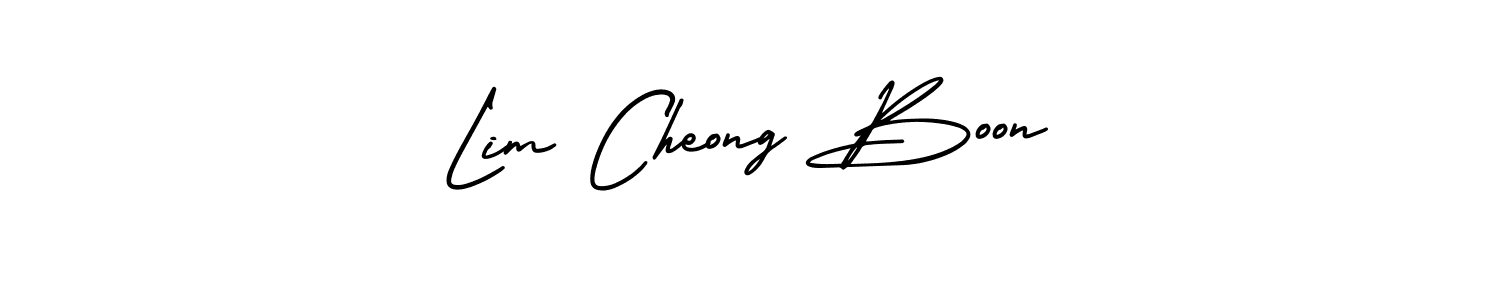 You should practise on your own different ways (AmerikaSignatureDemo-Regular) to write your name (Lim Cheong Boon) in signature. don't let someone else do it for you. Lim Cheong Boon signature style 3 images and pictures png