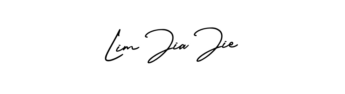 Lim Jia Jie stylish signature style. Best Handwritten Sign (AmerikaSignatureDemo-Regular) for my name. Handwritten Signature Collection Ideas for my name Lim Jia Jie. Lim Jia Jie signature style 3 images and pictures png