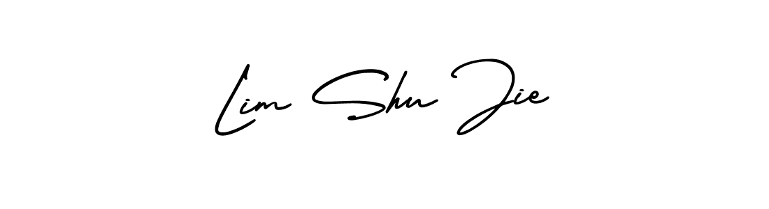 Make a beautiful signature design for name Lim Shu Jie. With this signature (AmerikaSignatureDemo-Regular) style, you can create a handwritten signature for free. Lim Shu Jie signature style 3 images and pictures png