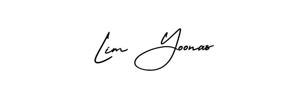 Make a beautiful signature design for name Lim Yoonas. With this signature (AmerikaSignatureDemo-Regular) style, you can create a handwritten signature for free. Lim Yoonas signature style 3 images and pictures png