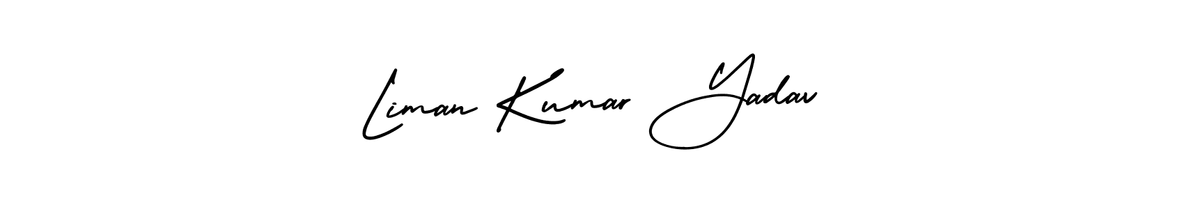 How to make Liman Kumar Yadav name signature. Use AmerikaSignatureDemo-Regular style for creating short signs online. This is the latest handwritten sign. Liman Kumar Yadav signature style 3 images and pictures png