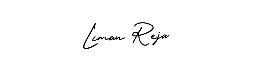 Design your own signature with our free online signature maker. With this signature software, you can create a handwritten (AmerikaSignatureDemo-Regular) signature for name Liman Reja. Liman Reja signature style 3 images and pictures png