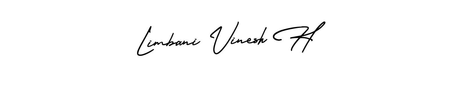 Also You can easily find your signature by using the search form. We will create Limbani Vinesh H name handwritten signature images for you free of cost using AmerikaSignatureDemo-Regular sign style. Limbani Vinesh H signature style 3 images and pictures png