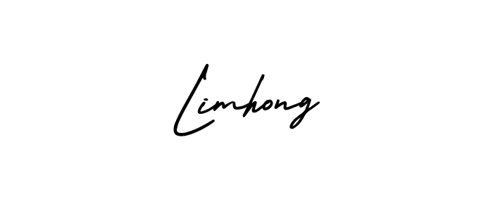 How to make Limhong name signature. Use AmerikaSignatureDemo-Regular style for creating short signs online. This is the latest handwritten sign. Limhong signature style 3 images and pictures png