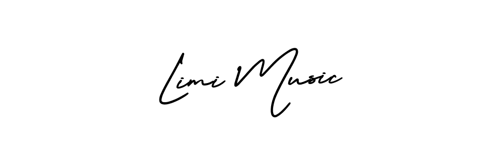 How to make Limi Music name signature. Use AmerikaSignatureDemo-Regular style for creating short signs online. This is the latest handwritten sign. Limi Music signature style 3 images and pictures png