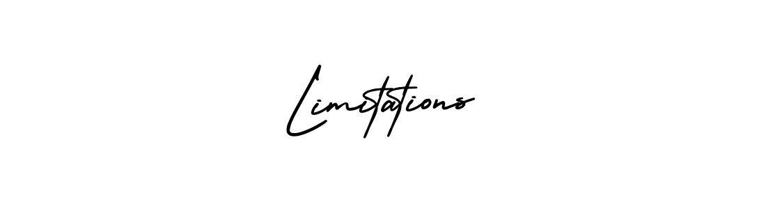 Limitations stylish signature style. Best Handwritten Sign (AmerikaSignatureDemo-Regular) for my name. Handwritten Signature Collection Ideas for my name Limitations. Limitations signature style 3 images and pictures png