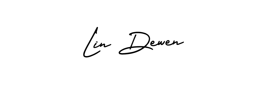 Lin Dewen stylish signature style. Best Handwritten Sign (AmerikaSignatureDemo-Regular) for my name. Handwritten Signature Collection Ideas for my name Lin Dewen. Lin Dewen signature style 3 images and pictures png