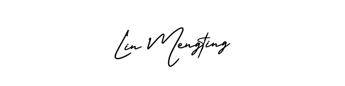 This is the best signature style for the Lin Mengting name. Also you like these signature font (AmerikaSignatureDemo-Regular). Mix name signature. Lin Mengting signature style 3 images and pictures png