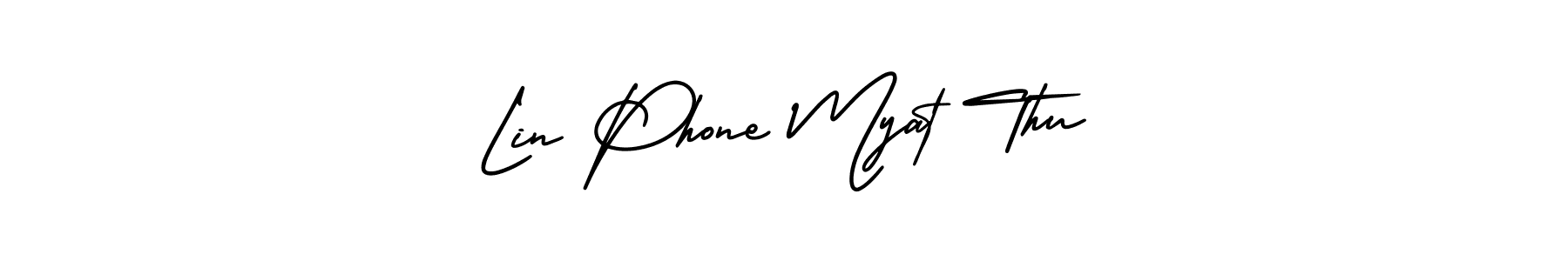 How to Draw Lin Phone Myat Thu signature style? AmerikaSignatureDemo-Regular is a latest design signature styles for name Lin Phone Myat Thu. Lin Phone Myat Thu signature style 3 images and pictures png