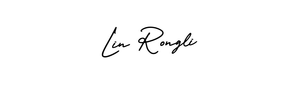 Make a beautiful signature design for name Lin Rongli. With this signature (AmerikaSignatureDemo-Regular) style, you can create a handwritten signature for free. Lin Rongli signature style 3 images and pictures png