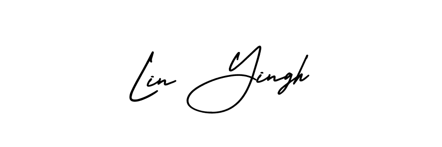 Also You can easily find your signature by using the search form. We will create Lin Yingh name handwritten signature images for you free of cost using AmerikaSignatureDemo-Regular sign style. Lin Yingh signature style 3 images and pictures png