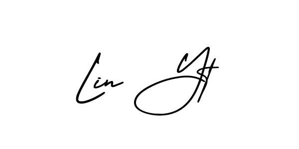 Check out images of Autograph of Lin Yt name. Actor Lin Yt Signature Style. AmerikaSignatureDemo-Regular is a professional sign style online. Lin Yt signature style 3 images and pictures png