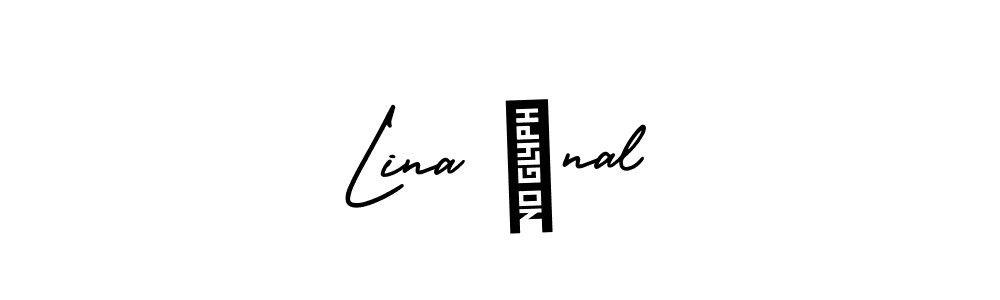 How to make Lina Ünal name signature. Use AmerikaSignatureDemo-Regular style for creating short signs online. This is the latest handwritten sign. Lina Ünal signature style 3 images and pictures png