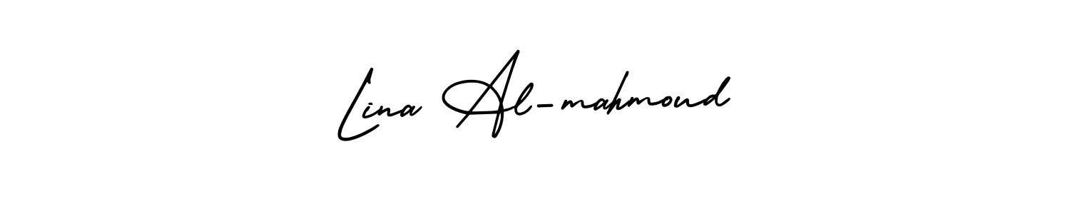 if you are searching for the best signature style for your name Lina Al-mahmoud. so please give up your signature search. here we have designed multiple signature styles  using AmerikaSignatureDemo-Regular. Lina Al-mahmoud signature style 3 images and pictures png