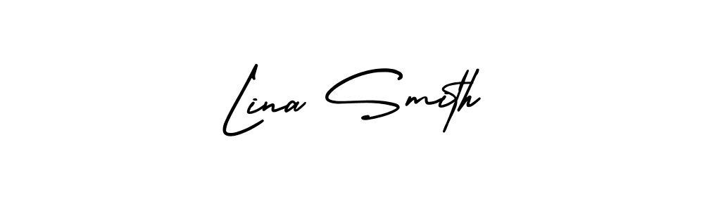 Best and Professional Signature Style for Lina Smith. AmerikaSignatureDemo-Regular Best Signature Style Collection. Lina Smith signature style 3 images and pictures png