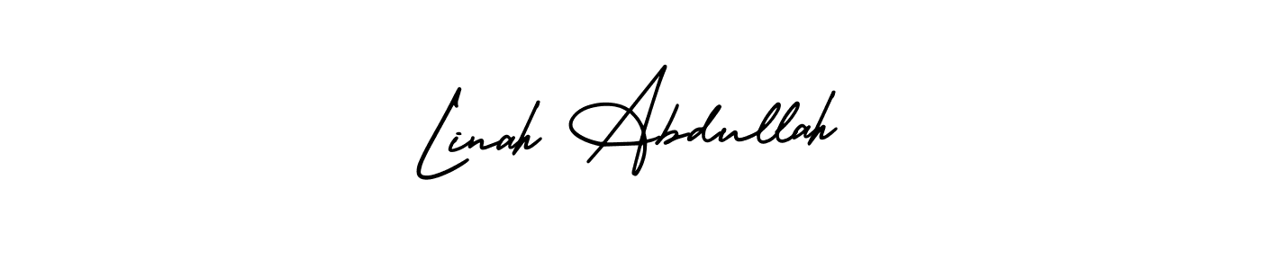 Design your own signature with our free online signature maker. With this signature software, you can create a handwritten (AmerikaSignatureDemo-Regular) signature for name Linah Abdullah. Linah Abdullah signature style 3 images and pictures png