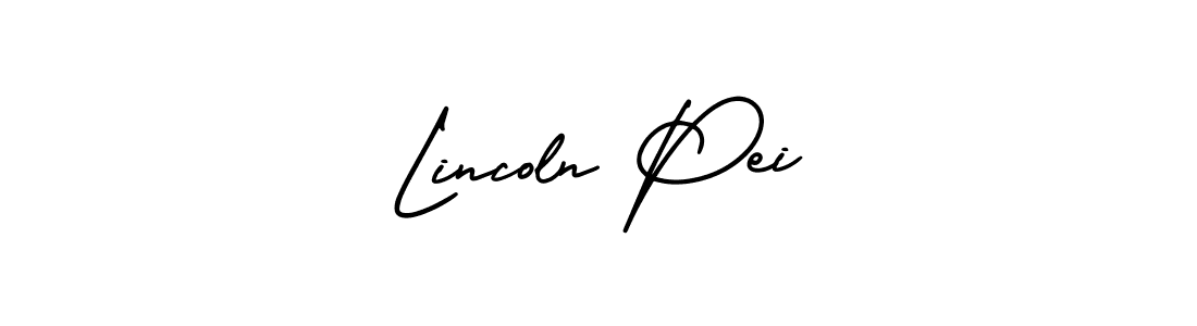 It looks lik you need a new signature style for name Lincoln Pei. Design unique handwritten (AmerikaSignatureDemo-Regular) signature with our free signature maker in just a few clicks. Lincoln Pei signature style 3 images and pictures png