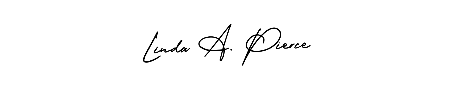 Similarly AmerikaSignatureDemo-Regular is the best handwritten signature design. Signature creator online .You can use it as an online autograph creator for name Linda A. Pierce. Linda A. Pierce signature style 3 images and pictures png