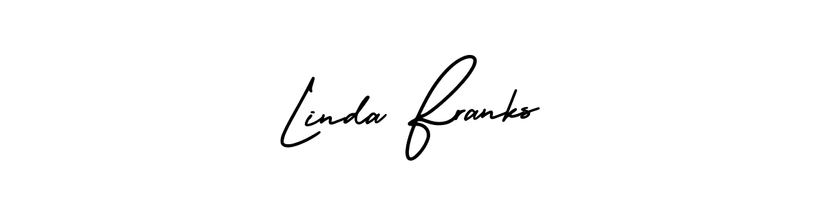 Use a signature maker to create a handwritten signature online. With this signature software, you can design (AmerikaSignatureDemo-Regular) your own signature for name Linda Franks. Linda Franks signature style 3 images and pictures png