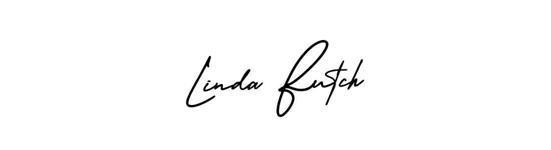 You should practise on your own different ways (AmerikaSignatureDemo-Regular) to write your name (Linda Futch) in signature. don't let someone else do it for you. Linda Futch signature style 3 images and pictures png