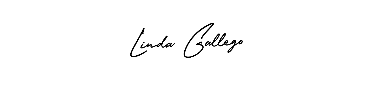 Best and Professional Signature Style for Linda Gallego. AmerikaSignatureDemo-Regular Best Signature Style Collection. Linda Gallego signature style 3 images and pictures png