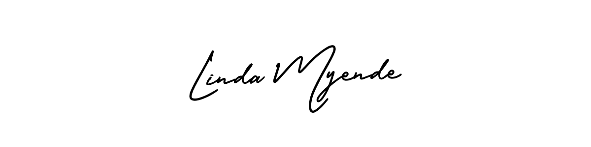 Design your own signature with our free online signature maker. With this signature software, you can create a handwritten (AmerikaSignatureDemo-Regular) signature for name Linda Myende. Linda Myende signature style 3 images and pictures png