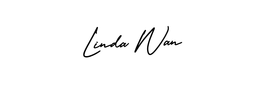 Also You can easily find your signature by using the search form. We will create Linda Wan name handwritten signature images for you free of cost using AmerikaSignatureDemo-Regular sign style. Linda Wan signature style 3 images and pictures png