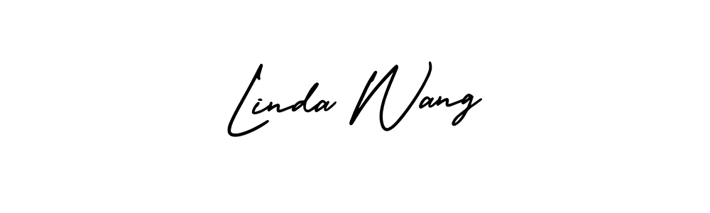 Design your own signature with our free online signature maker. With this signature software, you can create a handwritten (AmerikaSignatureDemo-Regular) signature for name Linda Wang. Linda Wang signature style 3 images and pictures png