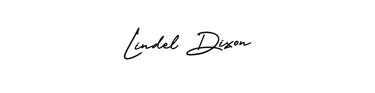 You should practise on your own different ways (AmerikaSignatureDemo-Regular) to write your name (Lindel Dixon) in signature. don't let someone else do it for you. Lindel Dixon signature style 3 images and pictures png