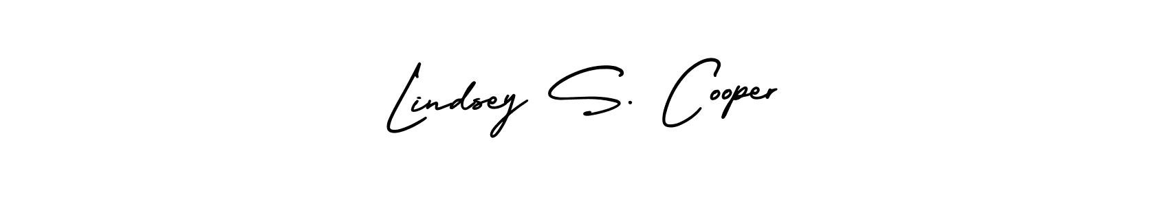 if you are searching for the best signature style for your name Lindsey S. Cooper. so please give up your signature search. here we have designed multiple signature styles  using AmerikaSignatureDemo-Regular. Lindsey S. Cooper signature style 3 images and pictures png