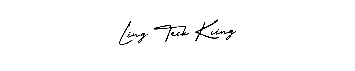 This is the best signature style for the Ling Teck Kiing name. Also you like these signature font (AmerikaSignatureDemo-Regular). Mix name signature. Ling Teck Kiing signature style 3 images and pictures png