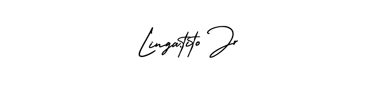 Create a beautiful signature design for name Linga,tito Jr. With this signature (AmerikaSignatureDemo-Regular) fonts, you can make a handwritten signature for free. Linga,tito Jr signature style 3 images and pictures png
