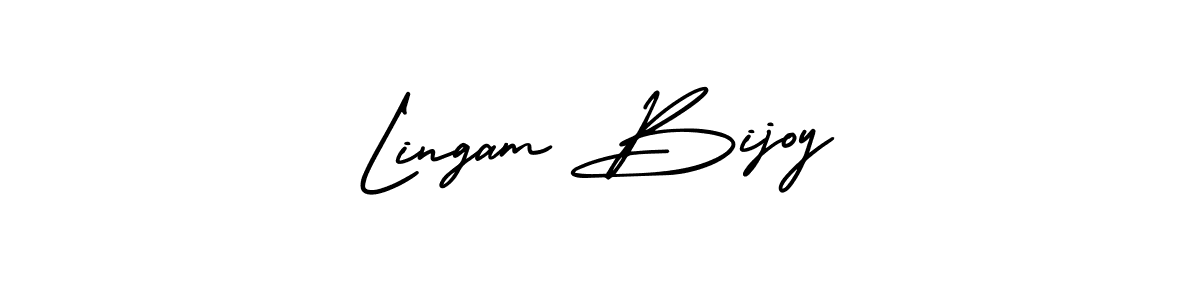 Design your own signature with our free online signature maker. With this signature software, you can create a handwritten (AmerikaSignatureDemo-Regular) signature for name Lingam Bijoy. Lingam Bijoy signature style 3 images and pictures png
