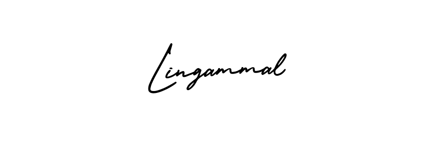 How to make Lingammal name signature. Use AmerikaSignatureDemo-Regular style for creating short signs online. This is the latest handwritten sign. Lingammal signature style 3 images and pictures png