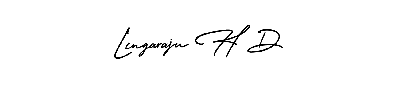 AmerikaSignatureDemo-Regular is a professional signature style that is perfect for those who want to add a touch of class to their signature. It is also a great choice for those who want to make their signature more unique. Get Lingaraju H D name to fancy signature for free. Lingaraju H D signature style 3 images and pictures png