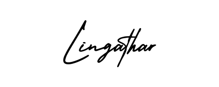 Enhance your business communications with Lingathar signature in AmerikaSignatureDemo-Regular lettering. Clean, modern, and universally compatible. Lingathar signature style 3 images and pictures png