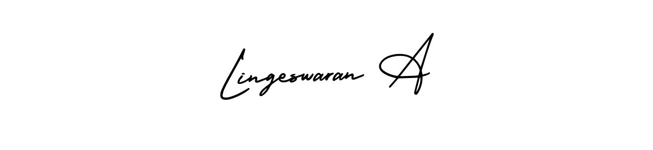 Design your own signature with our free online signature maker. With this signature software, you can create a handwritten (AmerikaSignatureDemo-Regular) signature for name Lingeswaran A. Lingeswaran A signature style 3 images and pictures png