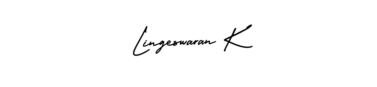 How to make Lingeswaran K signature? AmerikaSignatureDemo-Regular is a professional autograph style. Create handwritten signature for Lingeswaran K name. Lingeswaran K signature style 3 images and pictures png
