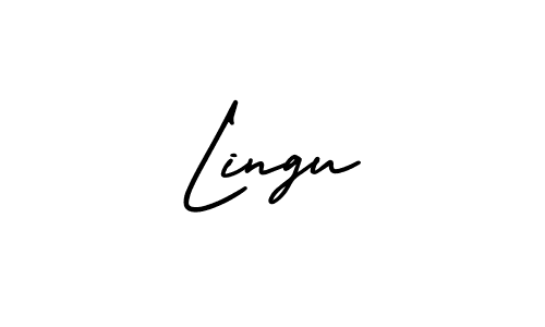 Use a signature maker to create a handwritten signature online. With this signature software, you can design (AmerikaSignatureDemo-Regular) your own signature for name Lingu. Lingu signature style 3 images and pictures png