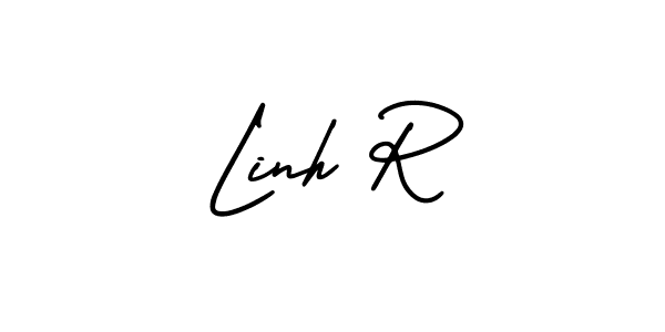 Create a beautiful signature design for name Linh R. With this signature (AmerikaSignatureDemo-Regular) fonts, you can make a handwritten signature for free. Linh R signature style 3 images and pictures png