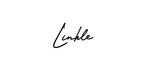 Linhle stylish signature style. Best Handwritten Sign (AmerikaSignatureDemo-Regular) for my name. Handwritten Signature Collection Ideas for my name Linhle. Linhle signature style 3 images and pictures png